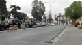 The Arch. Makarios III avenue in center of Paphos city with cars traffic, Cyrpus HD Footage