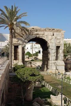 Arch of Marcus Aurelius, Tripoli, Libya Stock Photos