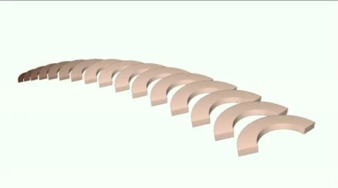 Arch math geometry array,conveyor belt &amp; stairs,computer tech web background. Stock Footage 11022622