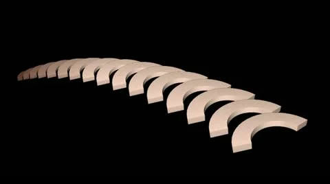 Arch math geometry array,conveyor belt &amp; stairs,computer tech web background. Stock Footage 11022641