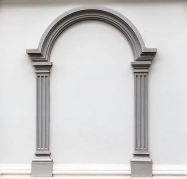 Arch molding on the wall Stock Photos