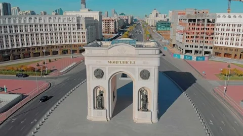 Arch in Nur-Sultan. Stock Footage 155103817