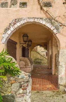 Arch in the old building Stock Photos