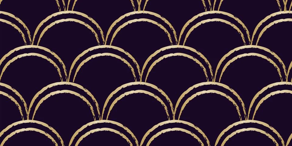 Arch pattern. 1920s Gatsby lines. Vintage geometric leaf print. Elegant gir.. Stock Illustration