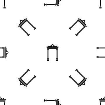 Arch pattern seamless black 스톡 일러스트