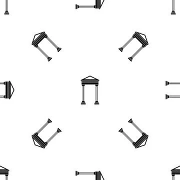 Arch pattern seamless black 스톡 일러스트
