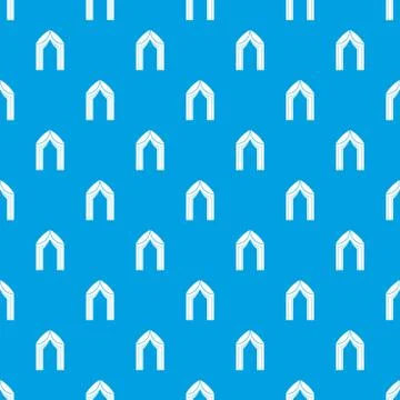 Arch pattern seamless blue Illustrazione stock