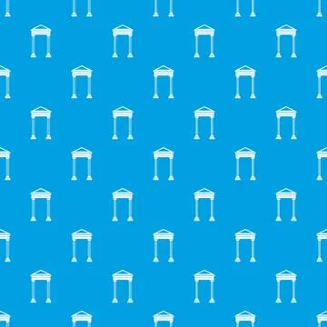 Arch pattern seamless blue 스톡 일러스트