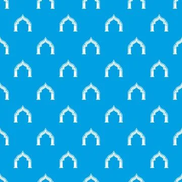 Arch pattern seamless blue 스톡 일러스트