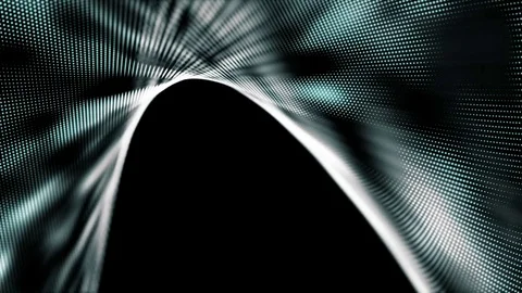Arch of pulsating points and empty space. seamless loop. Stock Footage 81105550