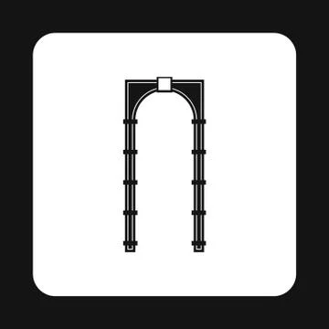 Arch with rectangular pattern icon, simple style 스톡 일러스트