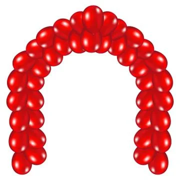 Arch of red balloons Stock Illustration
