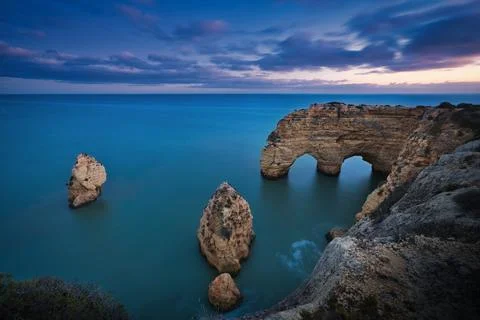 Arch Rock &amp; Sunset Stock Photos