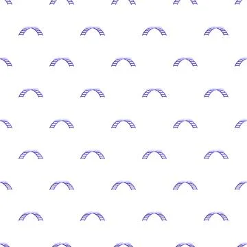 Arch shaped bridge elements forming seamless pattern Stockillustratie
