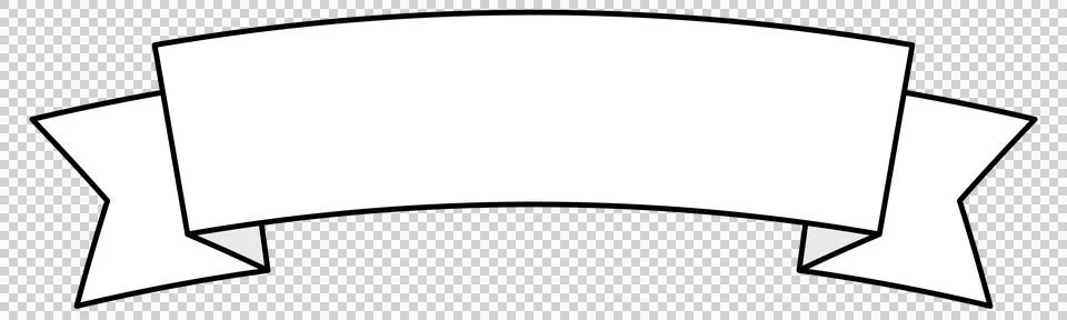 Arch-shaped simple ribbon title background (white) Stock Illustration