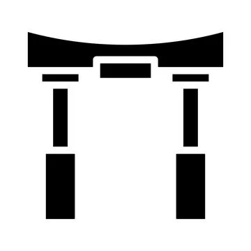 Arch solid icon style chinese new year illustration vector perfect. 库存插图