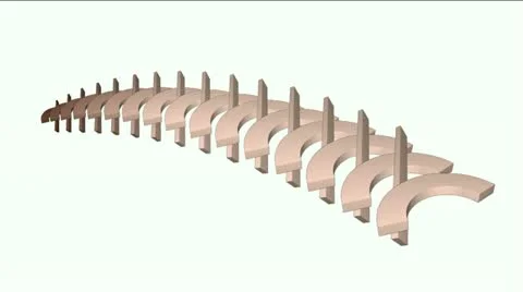 Arch &amp; stick math geometry array,abstract computer tech virtual structure. Stock Footage 11022939