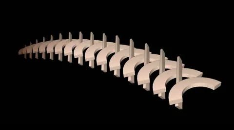 Arch &amp; stick math geometry array,abstract computer tech virtual structure. Stock Footage 11022957