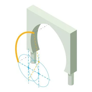 Arch structure icon, isometric 3d style Stock Illustration