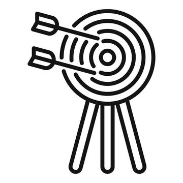 Arch target effort icon outline vector. Work idea 스톡 일러스트