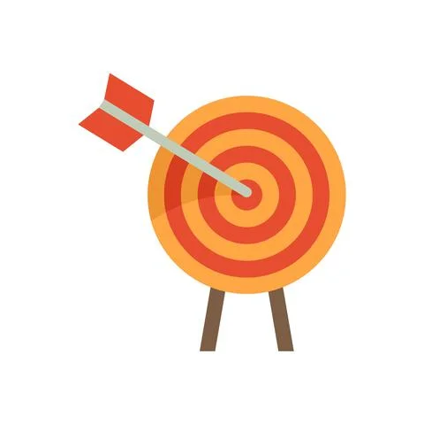 Arch target mission icon flat isolated vector Stockillustratie