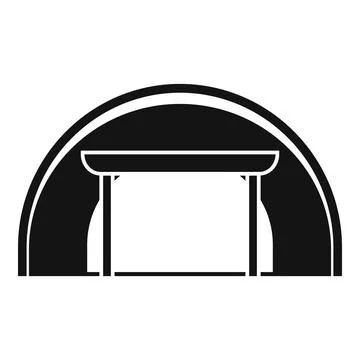 Arch tent structure providing temporary shelter or storage Stock Illustration