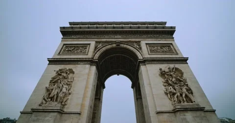 The Arch Of Triumph (Arc De Triomphe) In Paris Stock Footage 139540802