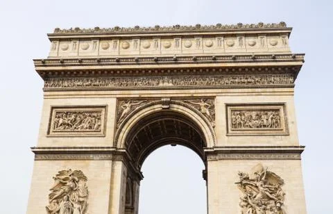 Arch of Triumph ( Arc de Triomphe ), Champs-Elysees in Paris France. April 20 Foto stock