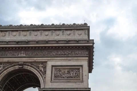 Arch of Triumph (Arc de Triomphe)  in "Les Champs-Élysées" of Paris Foto stock