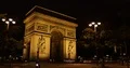Arch of Triumph with Cars Traffic and People Visit Popular Landmark Night Lights 4k or 4k+ Resolution