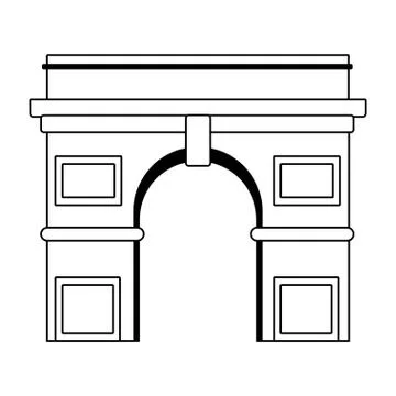 Arch of triumph icon design Illustrazione stock