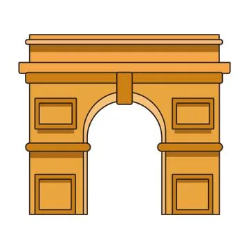 Arch of triumph icon design Illustrazione stock