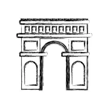 Arch of triumph icon Ilustração Stock