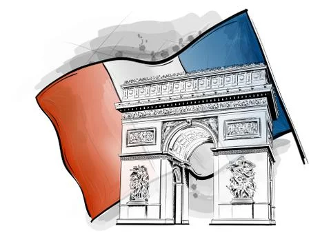 Arch of triumph Illustrazione stock