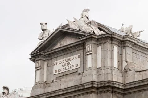 Arch of Triumph in Madrid Stock Photos