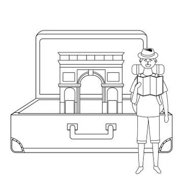 Arch of Triumph of Paris design Stock Illustration