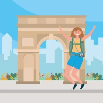 Arch of Triumph of Paris design Illustrazione stock
