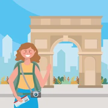 Arch of Triumph of Paris design Stock Illustration
