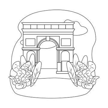 Arch of Triumph of Paris design Illustrazione stock