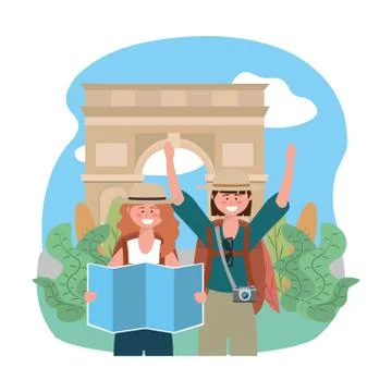 Arch of Triumph of Paris design Stock Illustration
