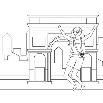 Arch of Triumph of Paris design Illustrazione stock