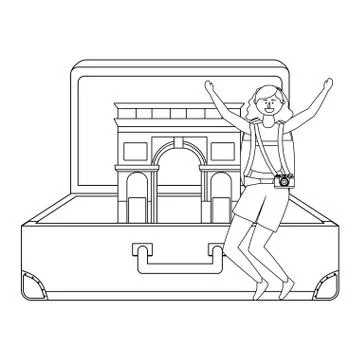 Arch of Triumph of Paris design Stock Illustration