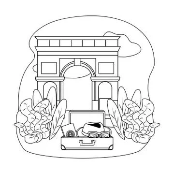 Arch of Triumph of Paris design Stock-Illustration