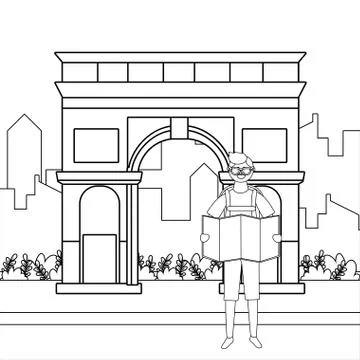 Arch of Triumph of Paris design Stock-Illustration