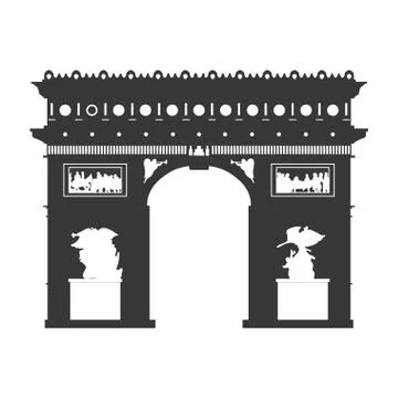Arch of triumph paris Illustrazione stock
