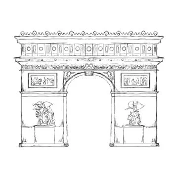 Arch of triumph paris Stock-Illustration