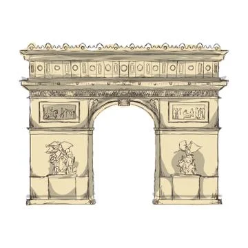 Arch of triumph paris Stock-Illustration