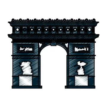 Arch of triumph paris Stock-Illustration