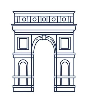 Arch of triumph silhouette Stock-Illustration