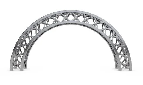 Arch truss.3D rendering illustration. イラスト素材
